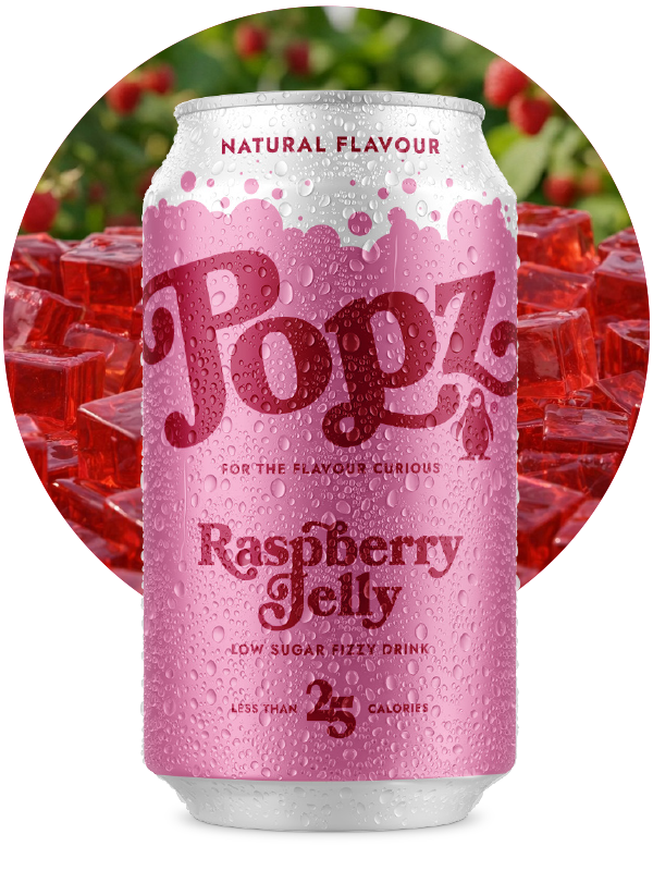 Popz raspberry Jelly 330ml fizzy drink can