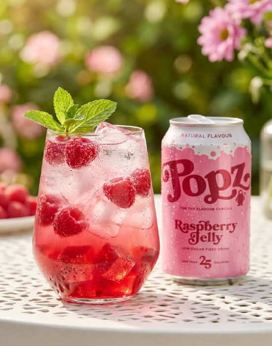 Popz Raspberry Jelly mocktails UK trend