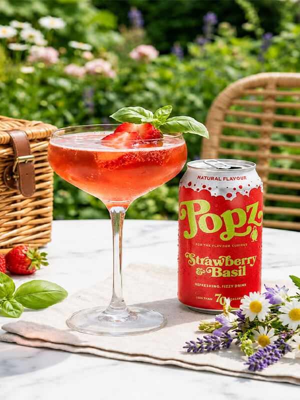 Strawberry Soda | Strawberry & Basil Flavour | POPZ
