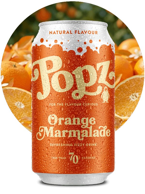 Popz Orange Marmalade 330ml fizzy drink can