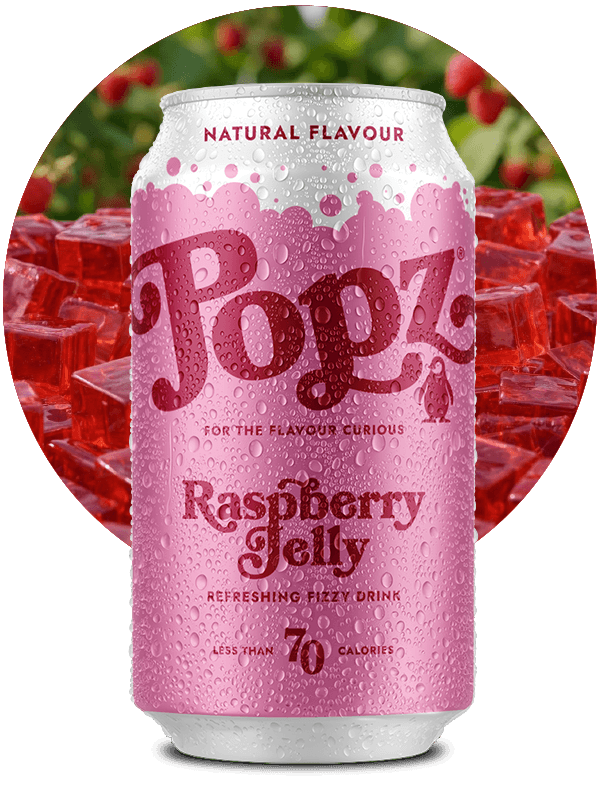 Popz raspberry Jelly 330ml fizzy drink can